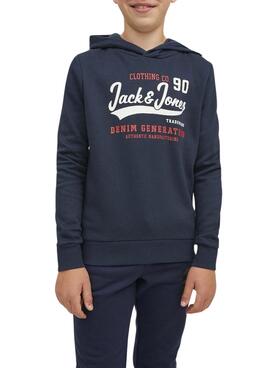 Sudadera Jack And Jones Logo Marino Niño