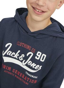 Sudadera Jack And Jones Logo Marino Niño