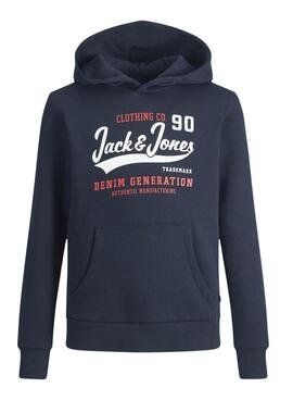 Sudadera Jack And Jones Logo Marino Niño