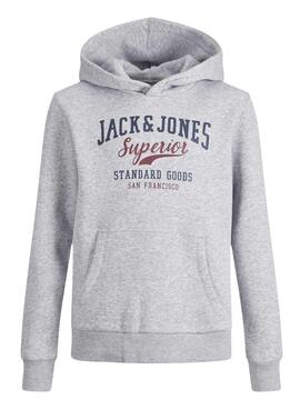 Sudadera Jack And Jones Logo Sweat Gris Para Niño