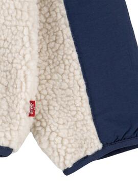 Chaqueta Levis Sherpa Marino Blanco Para Niño