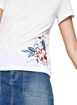 Camiseta Pepe Jeans Dhalia Blanca Mujer