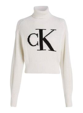 Jersey Calvin Klein Jeans Blown CK Beige Mujer