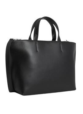Bolso Calvin Klein Tote Medium Negro Para Mujer