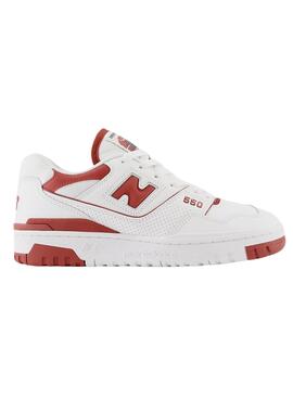 Zapatillas New Balance BB550 Blanco Rojo Mujer