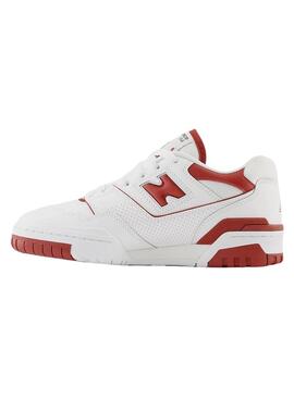 Zapatillas New Balance BB550 Blanco Rojo Mujer