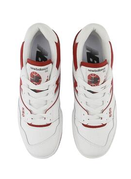 Zapatillas New Balance BB550 Blanco Rojo Mujer
