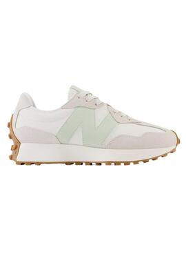 Zapatillas New Balance 327 Blanco Mint Para Mujer