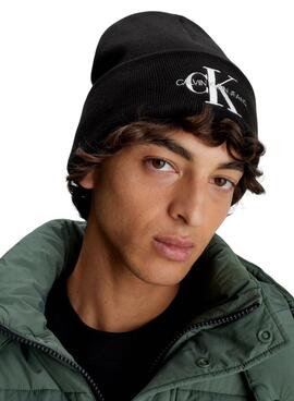 Gorro Calvin Klein Jeans De Punto Monologo Negro
