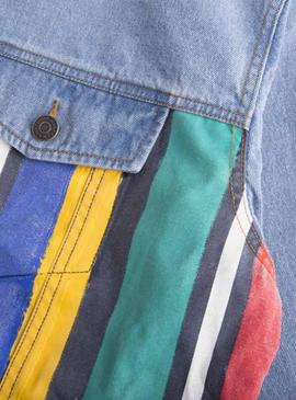 Cazadora Tommy Jeans Stripe Multi Denim Hombre