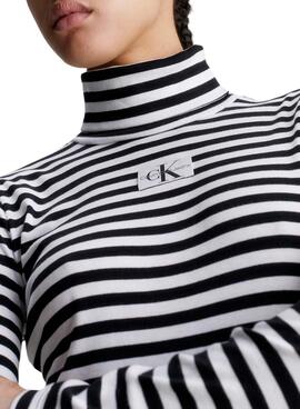 Camiseta Calvin Klein Jeans Striped Roll Neck CK