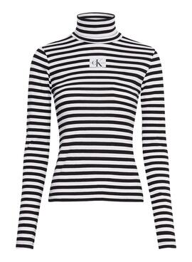 Camiseta Calvin Klein Jeans Striped Roll Neck CK