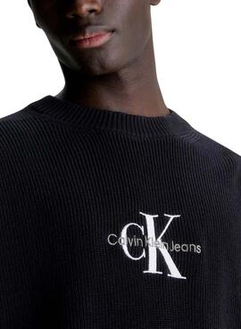 Jersey Calvin Klein Jeans Monologo Negro Hombre