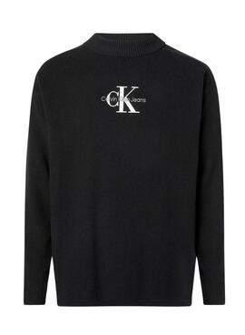 Jersey Calvin Klein Jeans Monologo Negro Hombre