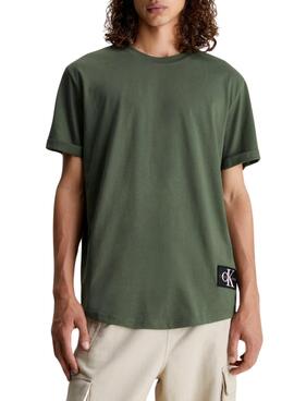 Camiseta Calvin Klein Jeans Badge Turn Verde