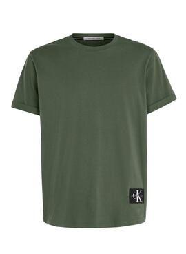 Camiseta Calvin Klein Jeans Badge Turn Verde