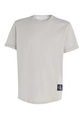 Camiseta Calvin Klein Jeans Badge Turn Beige