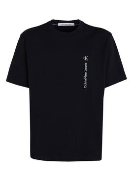 Camiseta Calvin Klein Vertical Institutional Negro