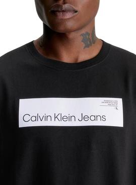 Camiseta Calvin Klein Jeans Hyper Real Box Negro