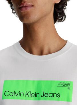 Camiseta Calvin Klein Jeans Hyper Real Box Blanco