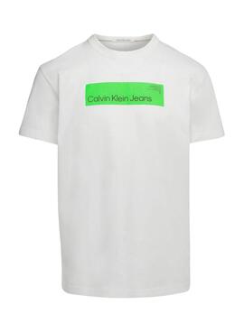 Camiseta Calvin Klein Jeans Hyper Real Box Blanco