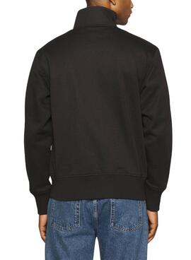 Sudadera Calvin Klein Jeans Logo Tape Zip Negro