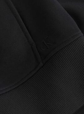 Sudadera Calvin Klein Jeans Logo Tape Zip Negro