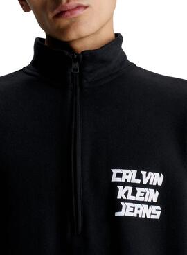Sudadera Calvin Klein Jeans 3D Future Negro Hombre