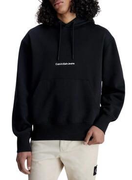 Sudadera Calvin Klein Institutional Hoodie Negro