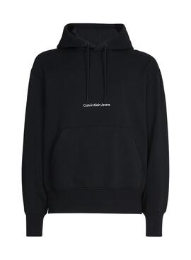 Sudadera Calvin Klein Institutional Hoodie Negro