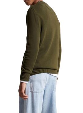 Jersey Tommy Jeans Essential Crew Verde Hombre