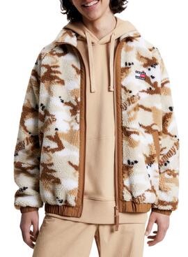 Chaqueta Tommy Jeans Sherpa Camo Para Hombre