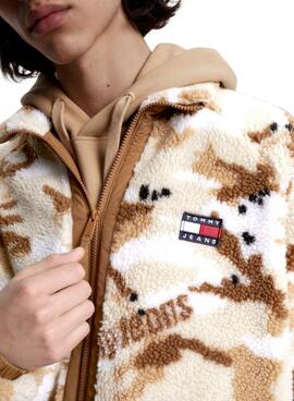 Chaqueta Tommy Jeans Sherpa Camo Para Hombre