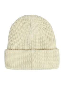 Gorro Tommy Jeans De Punto Con Logo Beige