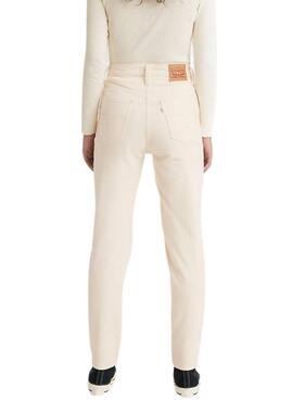 Pantalón Vaquero Levis High Waist Mom Beige Mujer