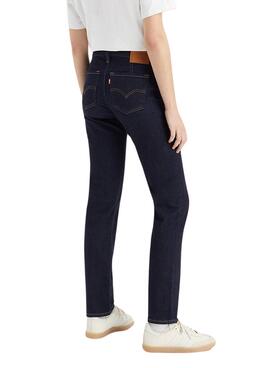 Pantalón Vaquero Levis 712 High Slim Marino Mujer