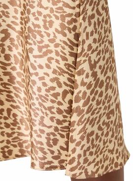 Falda Naf Naf Animal Print Beige Para Mujer