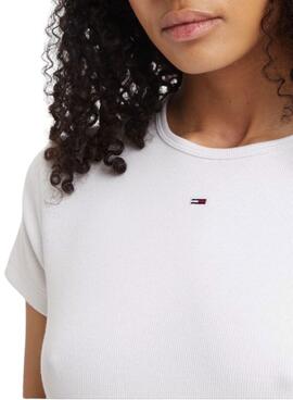 Camiseta Tommy Jeans Essential Blanco para Mujer