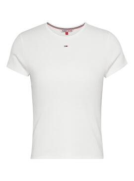 Camiseta Tommy Jeans Essential Blanco para Mujer