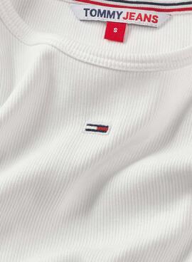 Camiseta Tommy Jeans Essential Blanco para Mujer