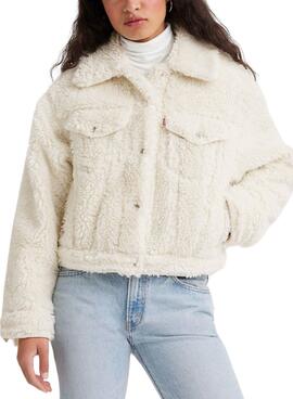 Chaqueta Levis Truckrer Baby Bubble Sherpa Beige