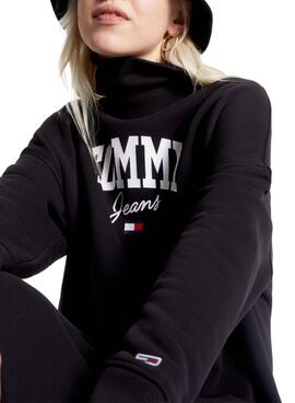 Vestido Tommy Jeans Varsity Cuello Perkins Negro