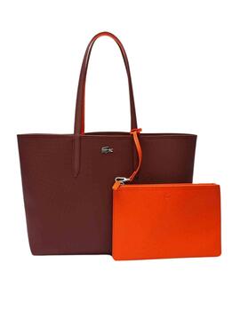 Bolso Lacoste Shopping Reversible Naranja Mujer