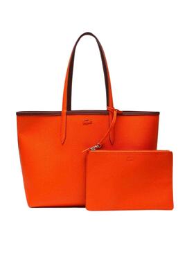 Bolso Lacoste Shopping Reversible Naranja Mujer