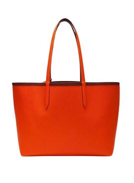 Bolso Lacoste Shopping Reversible Naranja Mujer