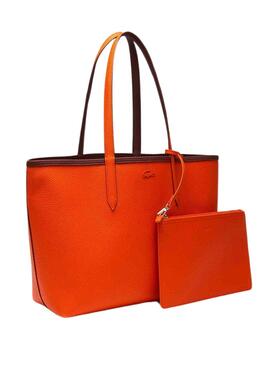 Bolso Lacoste Shopping Reversible Naranja Mujer