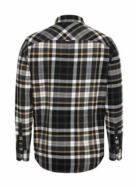 Camisa Tommy Jeans Classic Essential Negro Hombre