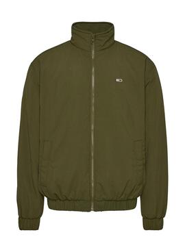 Chaqueta Tommy Jeans Essential Padded Verde Hombre