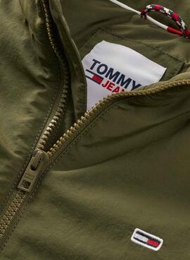Chaqueta Tommy Jeans Essential Padded Verde Hombre