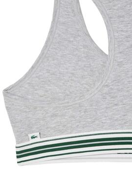 Bralette Lacoste Heritage Gris Para Mujer
